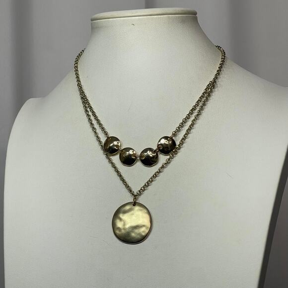 Chico's gold tone multi strand necklace signed costume jewelry pendant - Picture 11 of 15